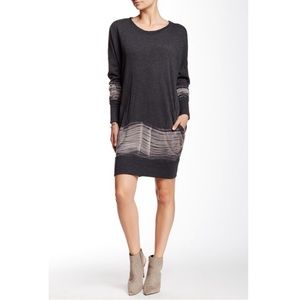 Mona B Mesh Back Sweater Dress